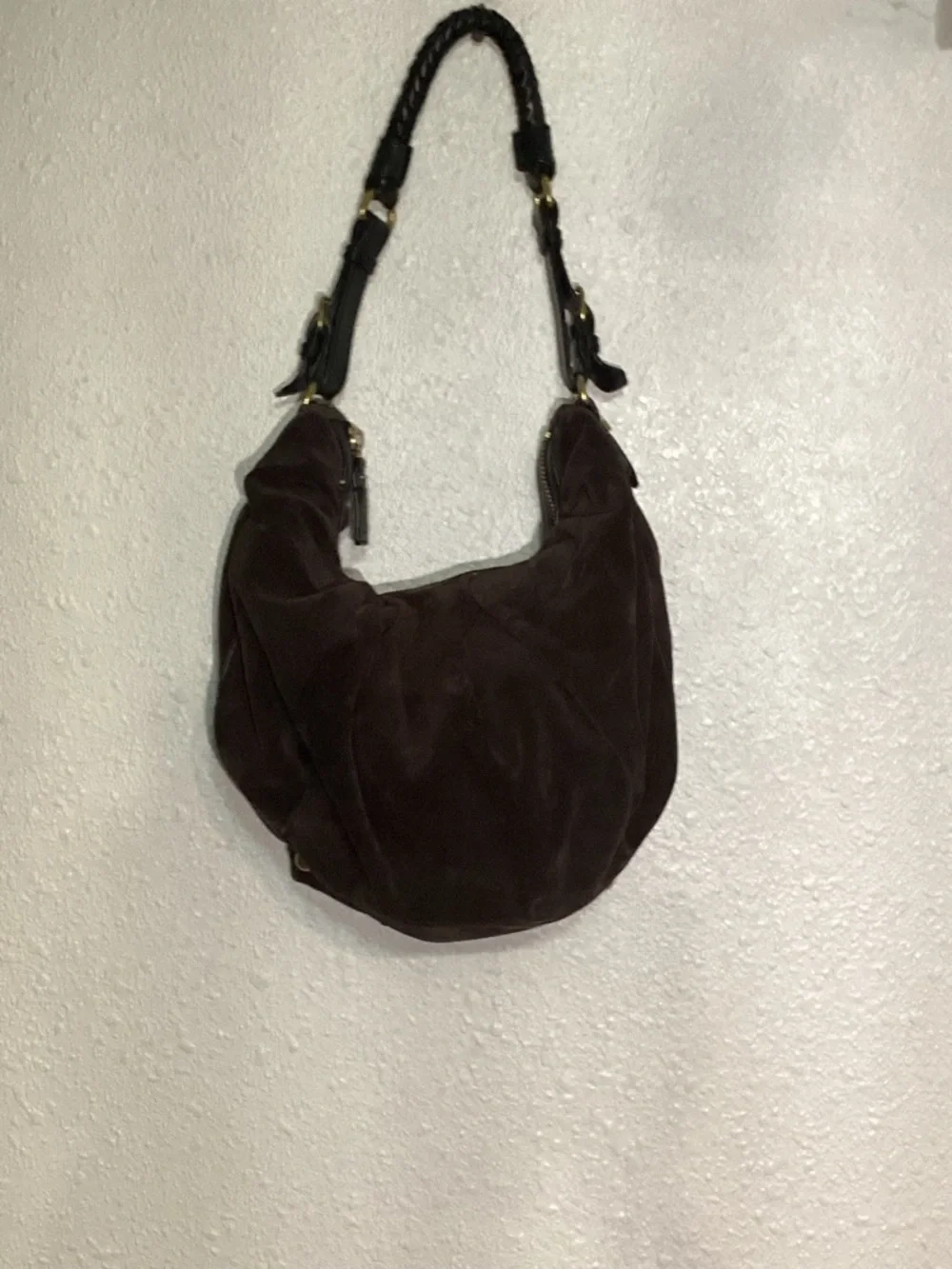 Banana Republic Women’s Dark Brown Suede Hobo Shoulder Bag